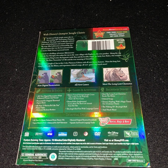 Disney Platinum Edition DVDs, lot of 3 : Jungle Book, Aladdin, Peter Pan - Picture 3 of 8